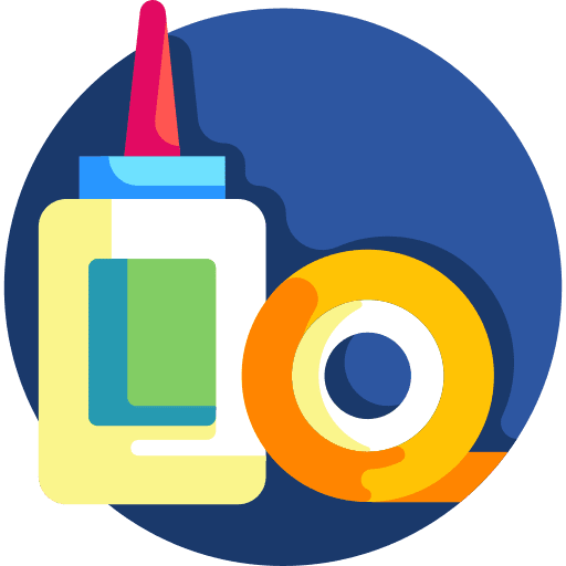 Glue school material education adhesive icon Glue school material education adhesive icon