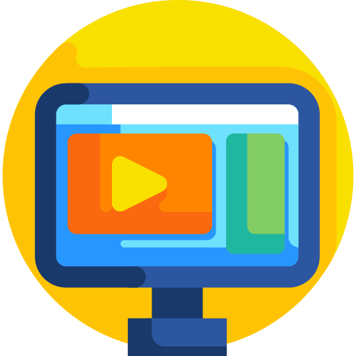 Play monitor music and multimedia play icon Play monitor music and multimedia play icon