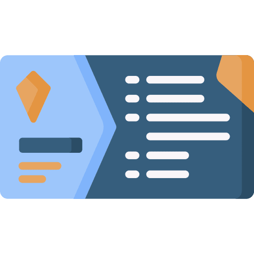 Business card identification personal information icon