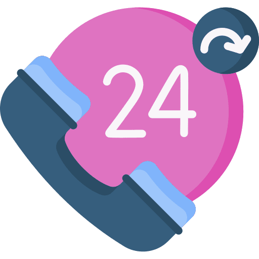 24 hours service phone telephone icon