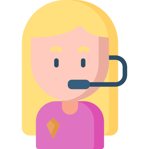 Call center professions and jobs user blonde icon