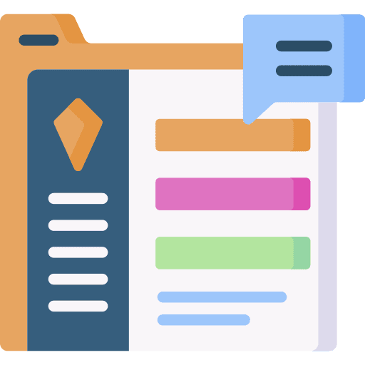 Chat message form internet icon