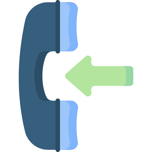 Incoming call conversation arrow communications icon