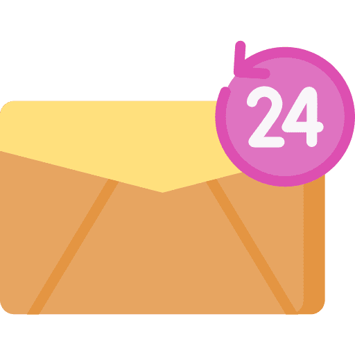 Message information customer service 24 hours icon