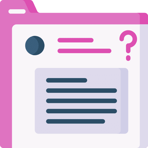 Question browser web interrogation mark icon