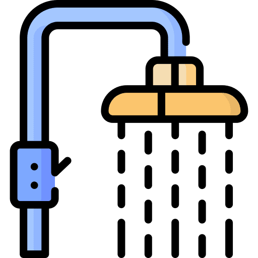 Shower bathroom wellness shower head icon