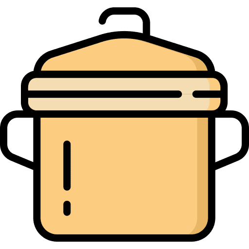 Steamer food and restaurant steamer pan icon