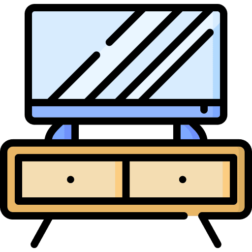 Tv table cabinets television house things icon