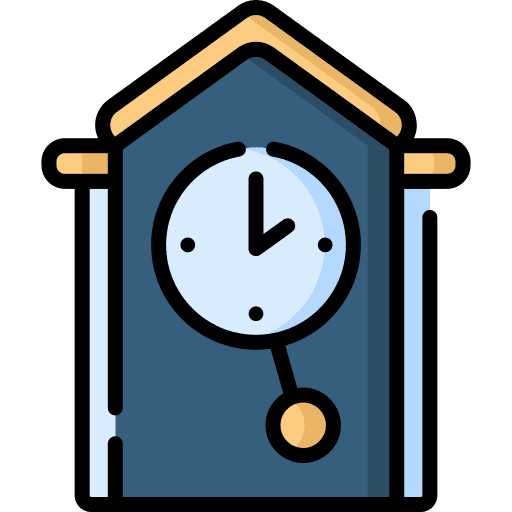 Cuckoo clock time hour wall clock icon