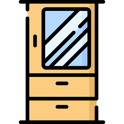 Cupboard pantry furniture and household wardrobe icon