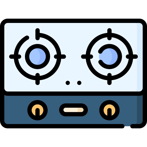 Gas stove electronics food and restaurant kitchenware icon