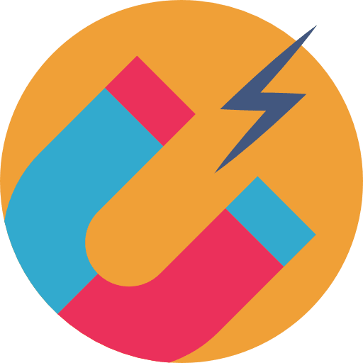 Physics tools and utensils education magnet icon Physics tools and utensils education magnet icon