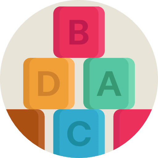 Cubes educational subjects block icon Cubes educational subjects block icon