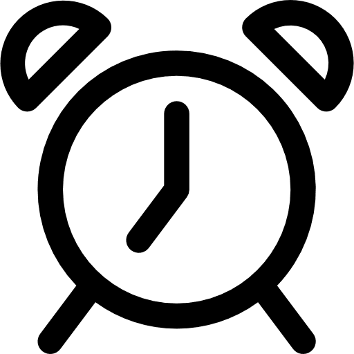 Alarm clock timer clock time and date icon