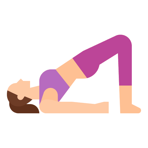 Bridge body fitness woman icon