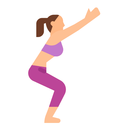 Chair wellness pose body icon Chair wellness pose body icon