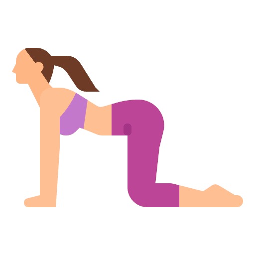 Cow pose wellness yoga icon