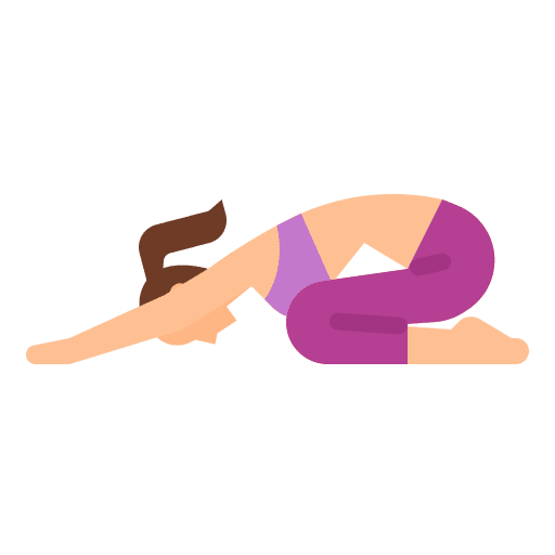 Extended pose body wellness icon Extended pose body wellness icon