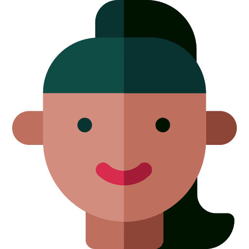 Kid female kid afro icon