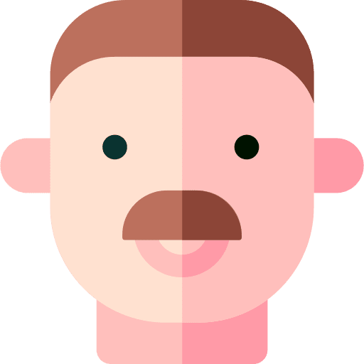 Man avatar dad brown hair icon