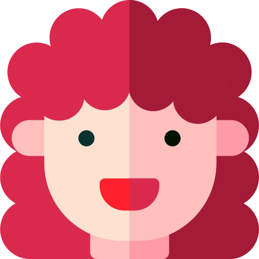 Woman family member avatar curly hair icon