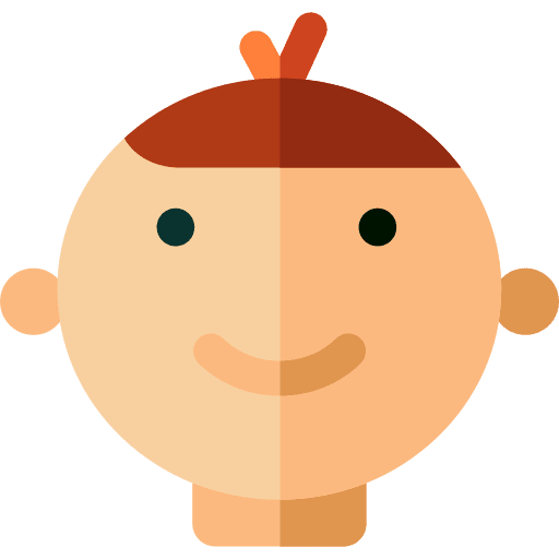 Baby infant avatar caucasian icon