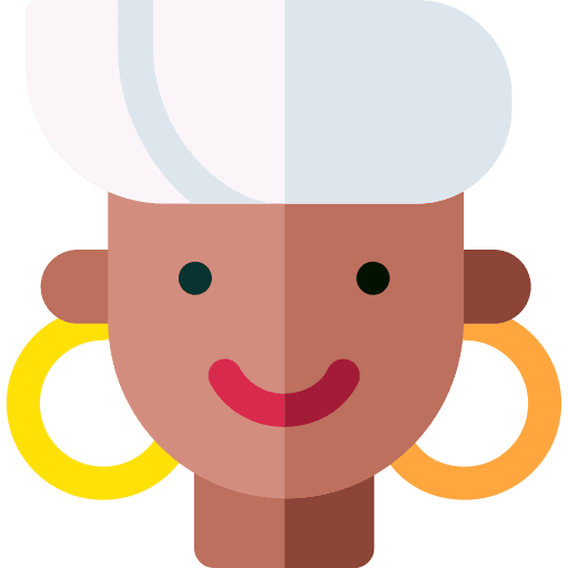 Teenager profile female afro icon