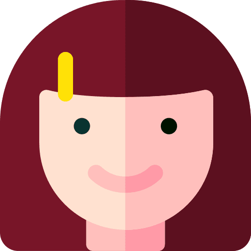 Kid brown hair girl kid icon