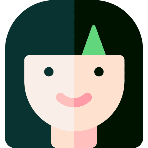 Teenager avatar black hair user icon