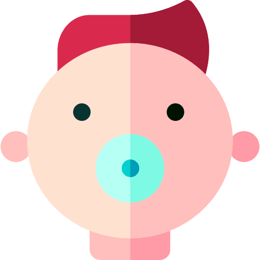 Baby caucasian ginger person icon