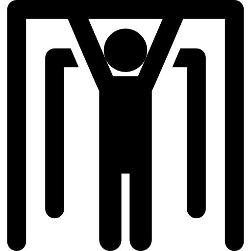 Gymnast athletic gym stick icon