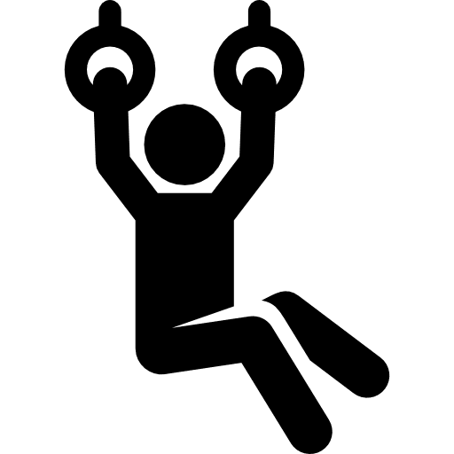 Gymnastic athelete stick man gymnast icon
