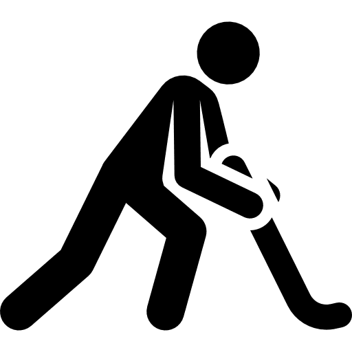 Hockey team sports olympic games stick man icon