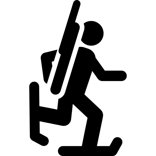 Ski winter season stick man winter sports icon