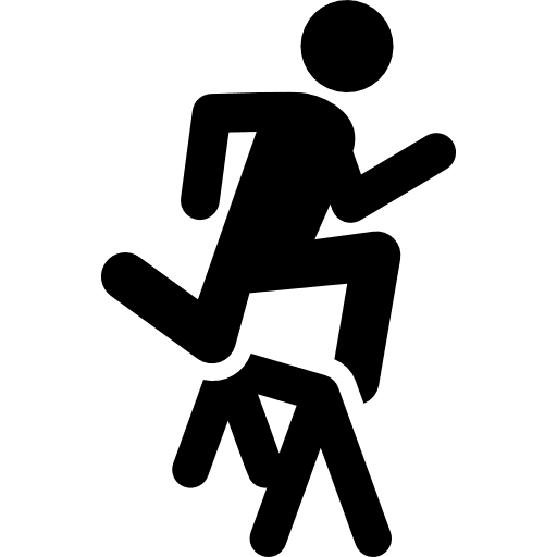 Track field sport stick man sports icon