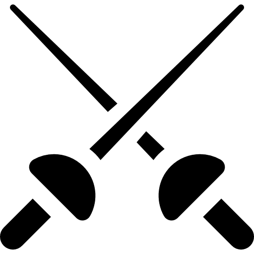 Fencing foil olympic games sport icon