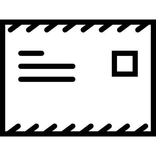 Mail interface social postcard icon