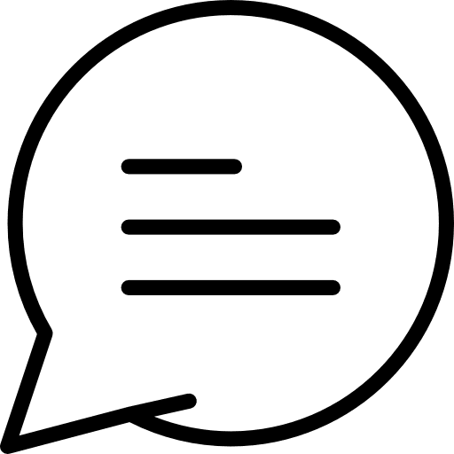 Chat interface comment message icon