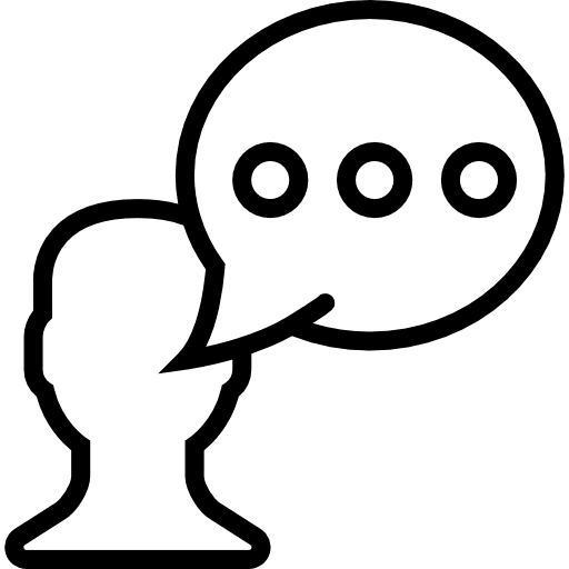 Chat conversation message speak icon