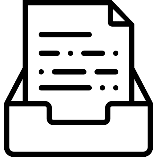 Inbox tray file symbols icon