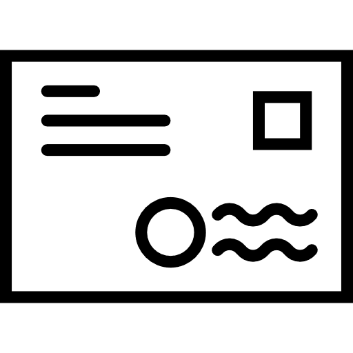 Letter letter social postcard icon