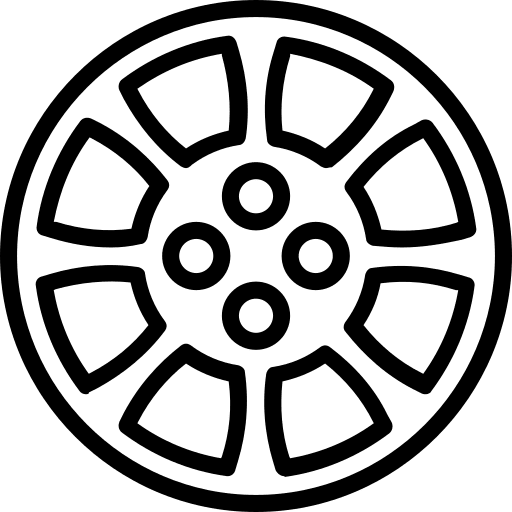 Alloy wheel car transportation transport icon