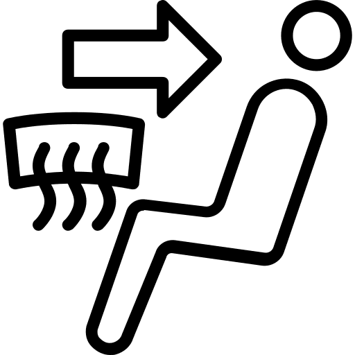 Air conditioner humanpictos transportation air conditioner icon