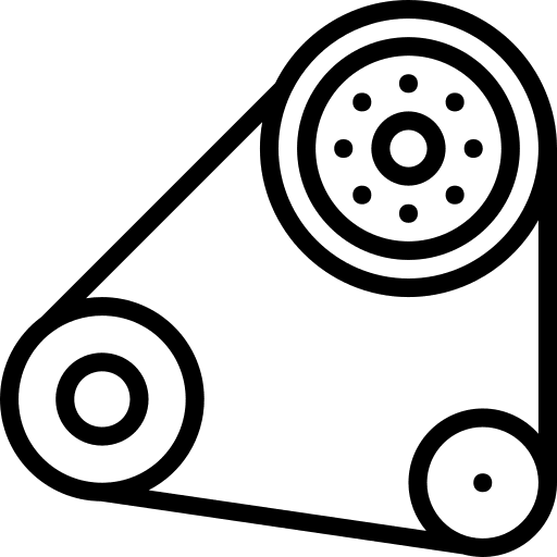 Engine car motor belt icon