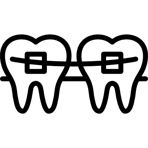 Braces braces medical dental icon