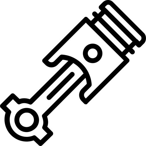 Piston mechanical engine motor icon