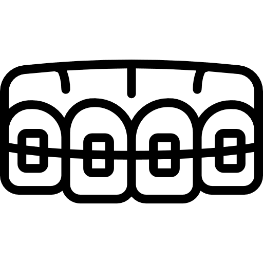 Braces medical braces dental icon