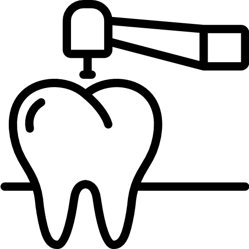 Drilling healthcare and medical tooth health care icon