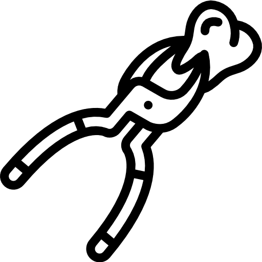 Tooth extraction healthcare and medical dentist tooth extraction icon