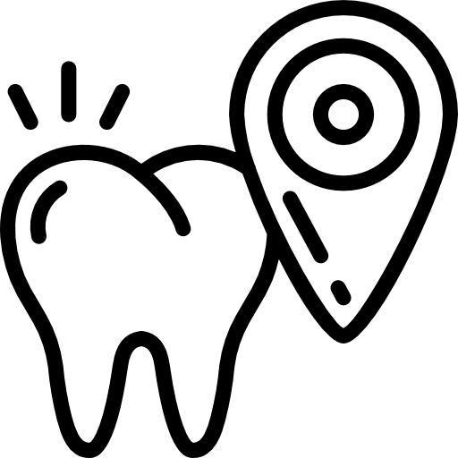 Tooth medical pin health care icon